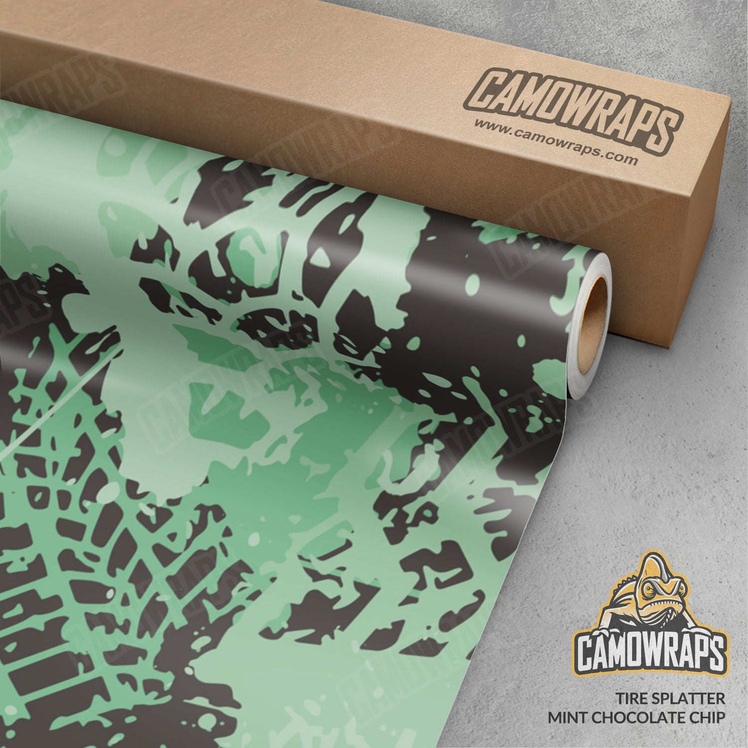 Tire Splatter Mint Chocolate Chip Camo Vinyl Wrap