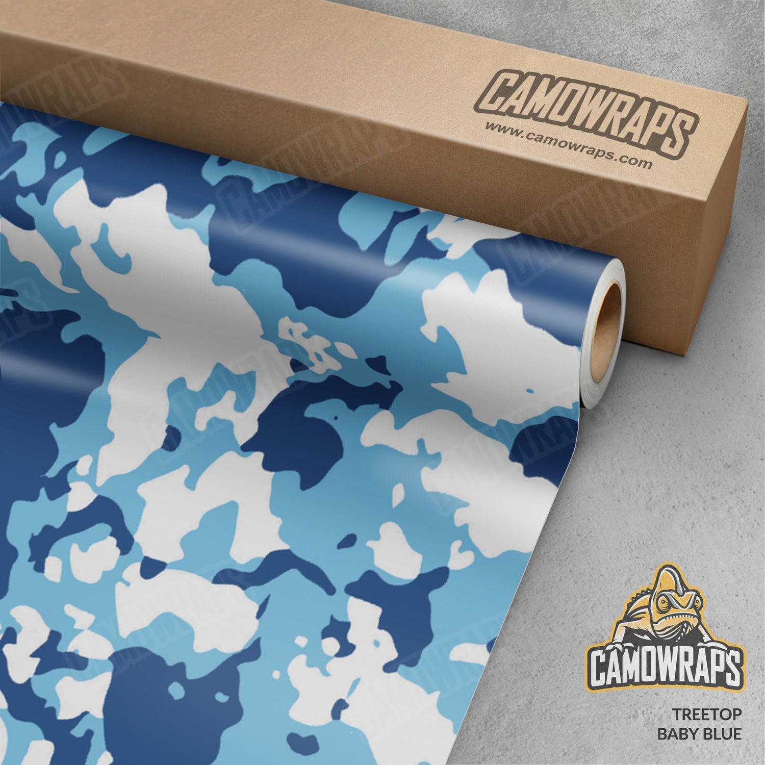 Treetop Baby Blue Camo Vinyl Wrap