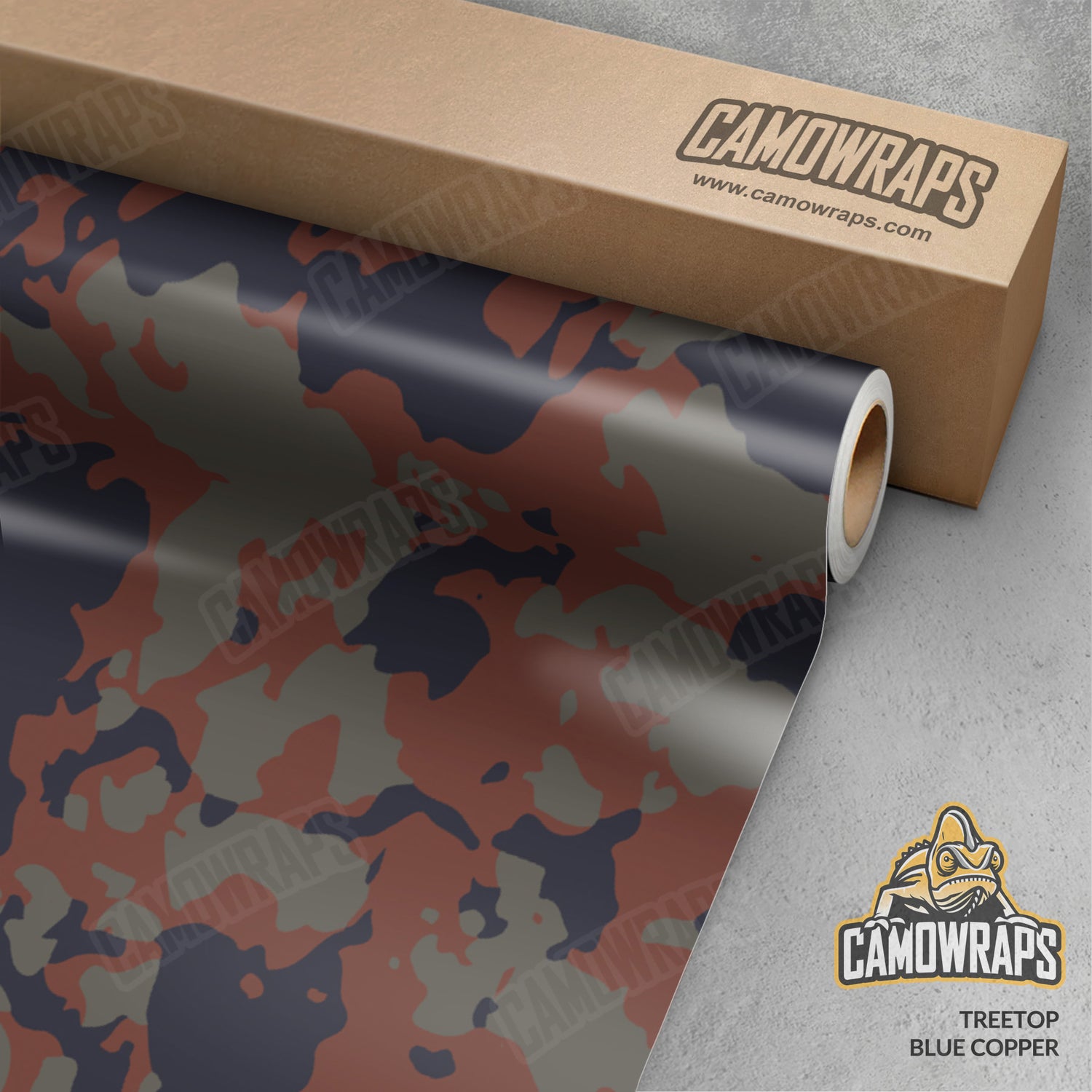 Treetop Blue Copper Camo Vinyl Wrap