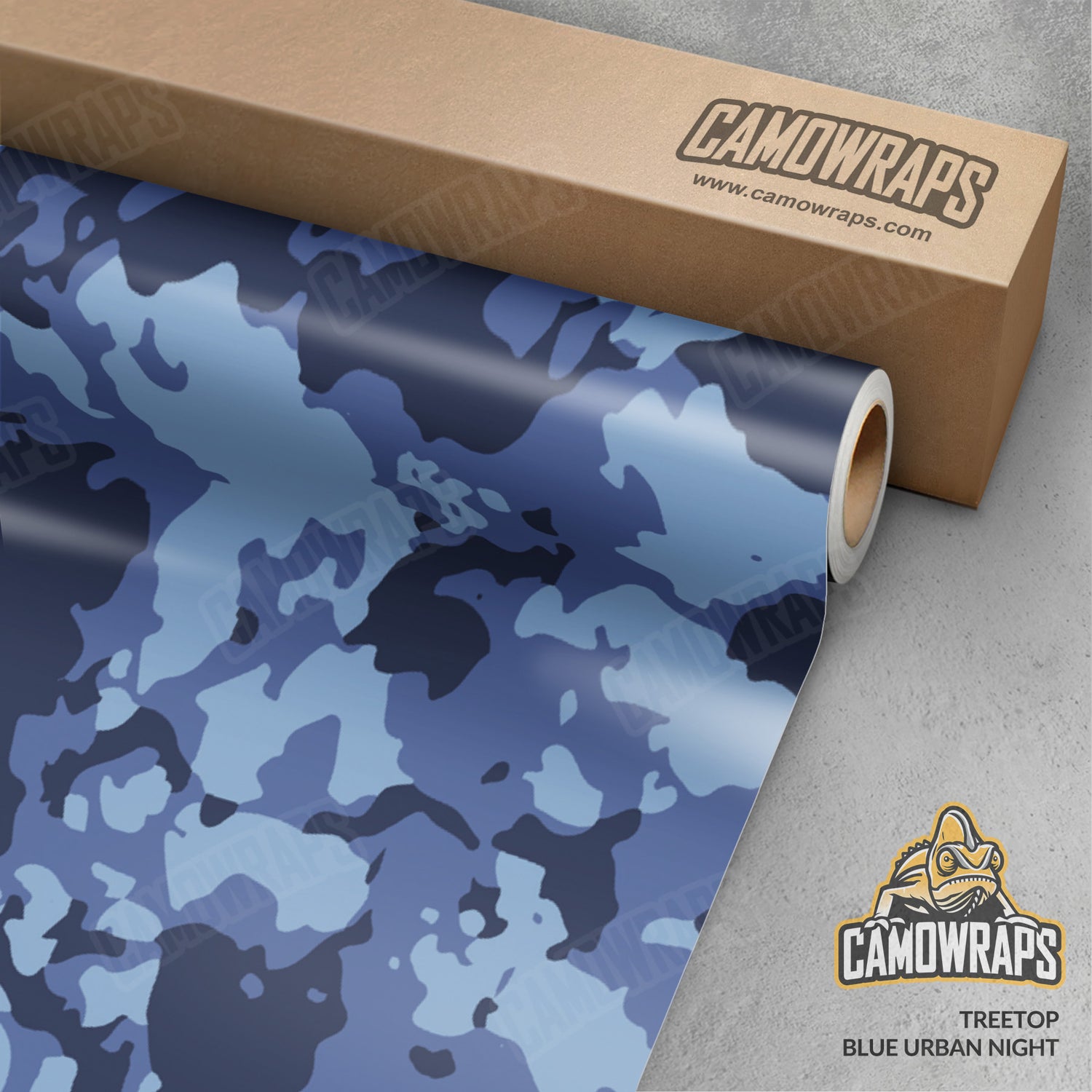 Treetop Blue Urban Night Camo Vinyl Wrap