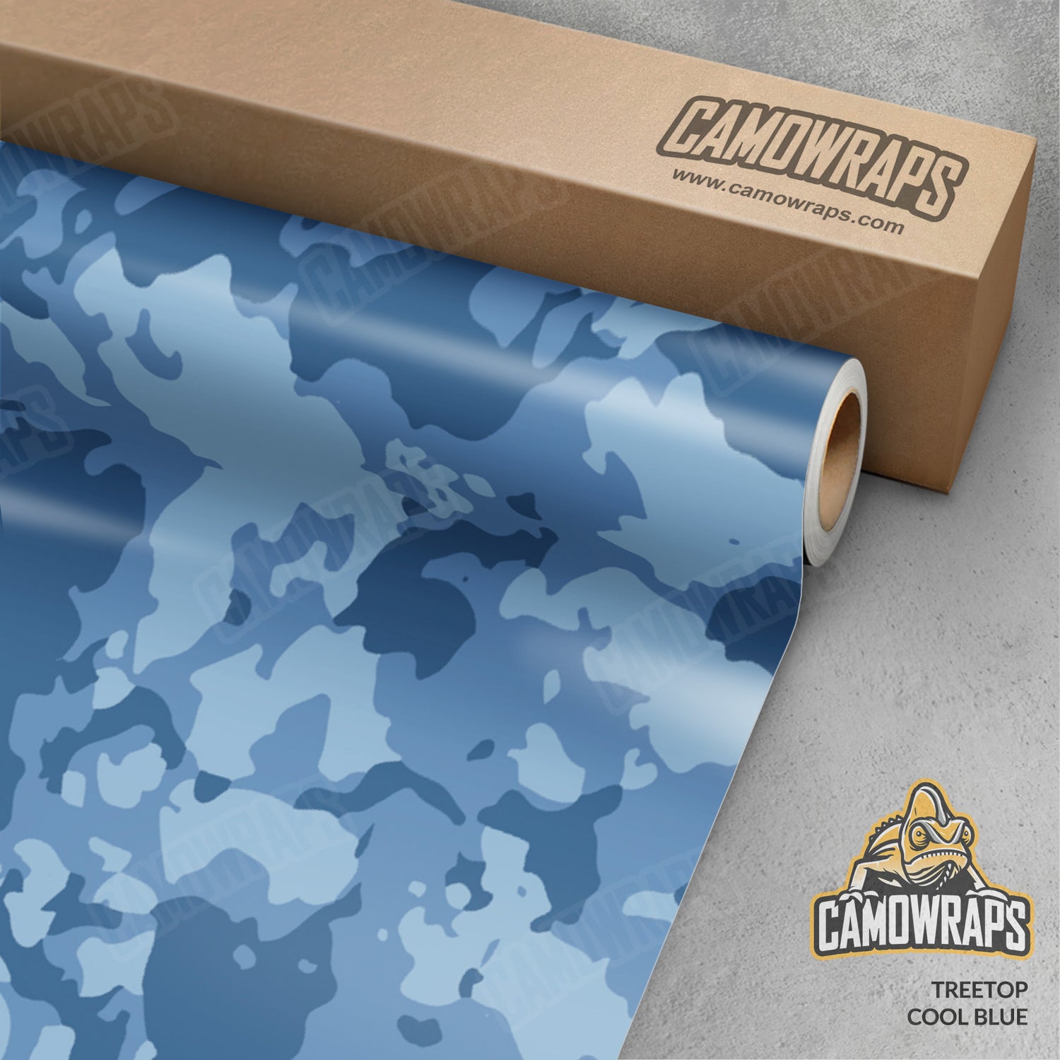 Treetop Cool Blue Camo Vinyl Wrap