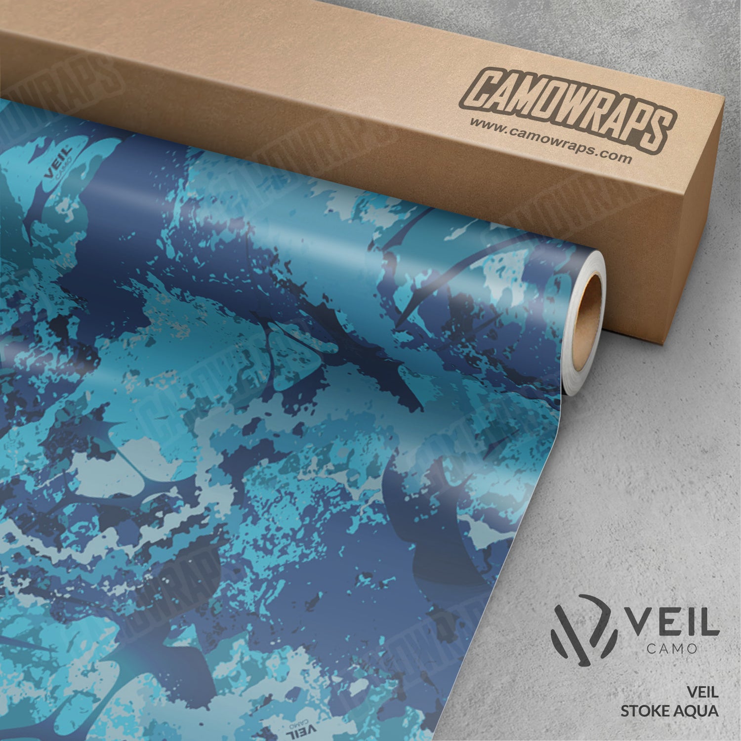 Veil Stoke Aqua Camo Vinyl Wrap