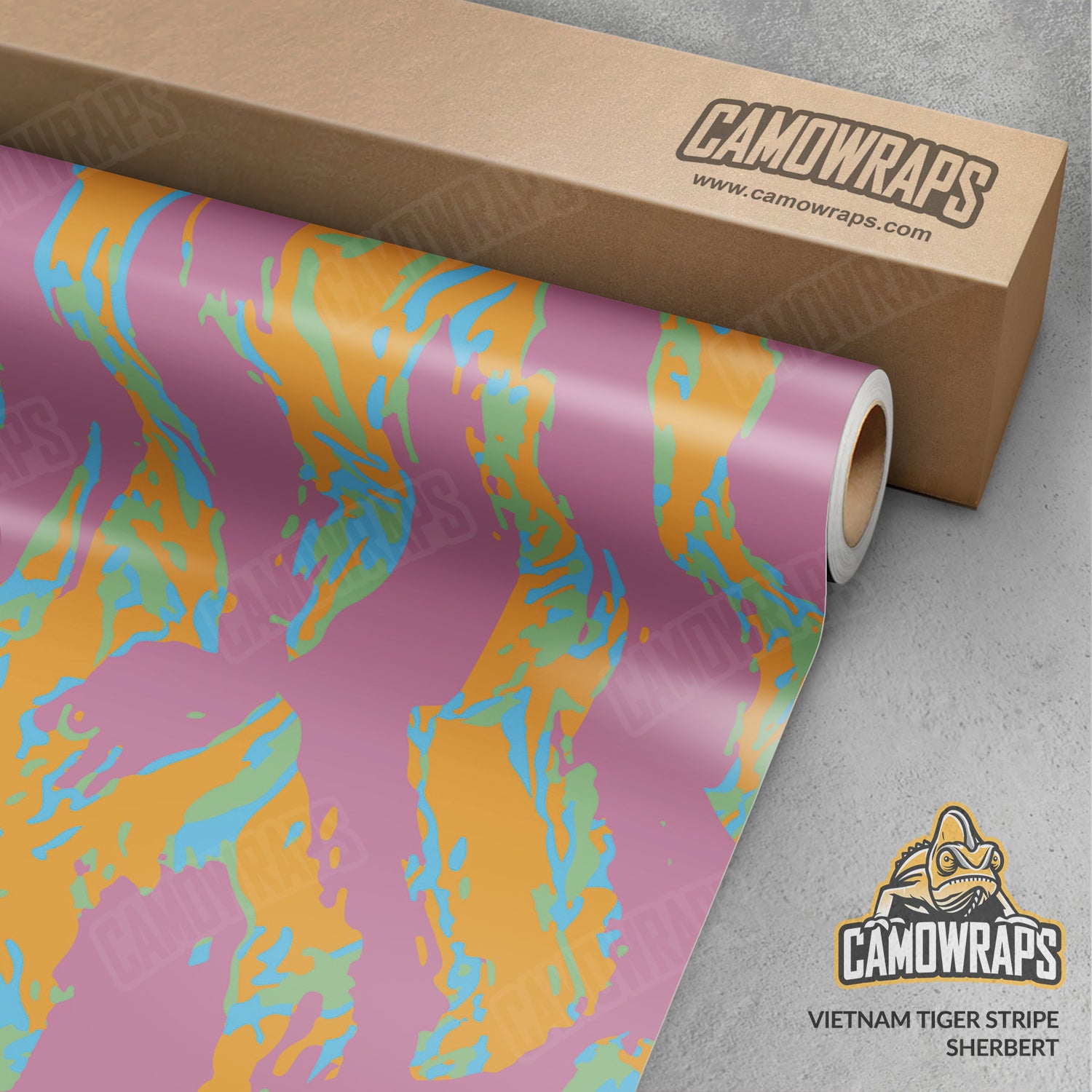 Vietnam Tiger Stripe Sherbert Camo Vinyl Wrap