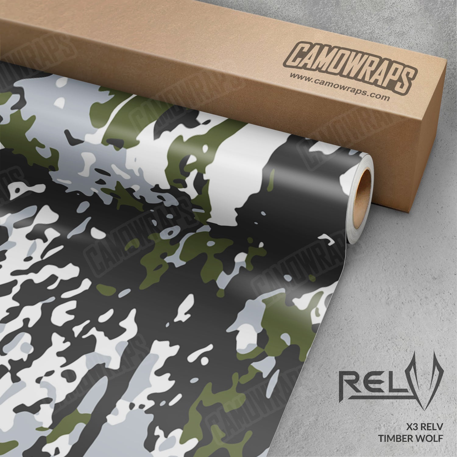 X3 RELV Timber Wolf Camo Vinyl Wrap