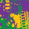 Shotgun Tire Splatter Mardi Gras Camo Gun Skin Vinyl Wrap