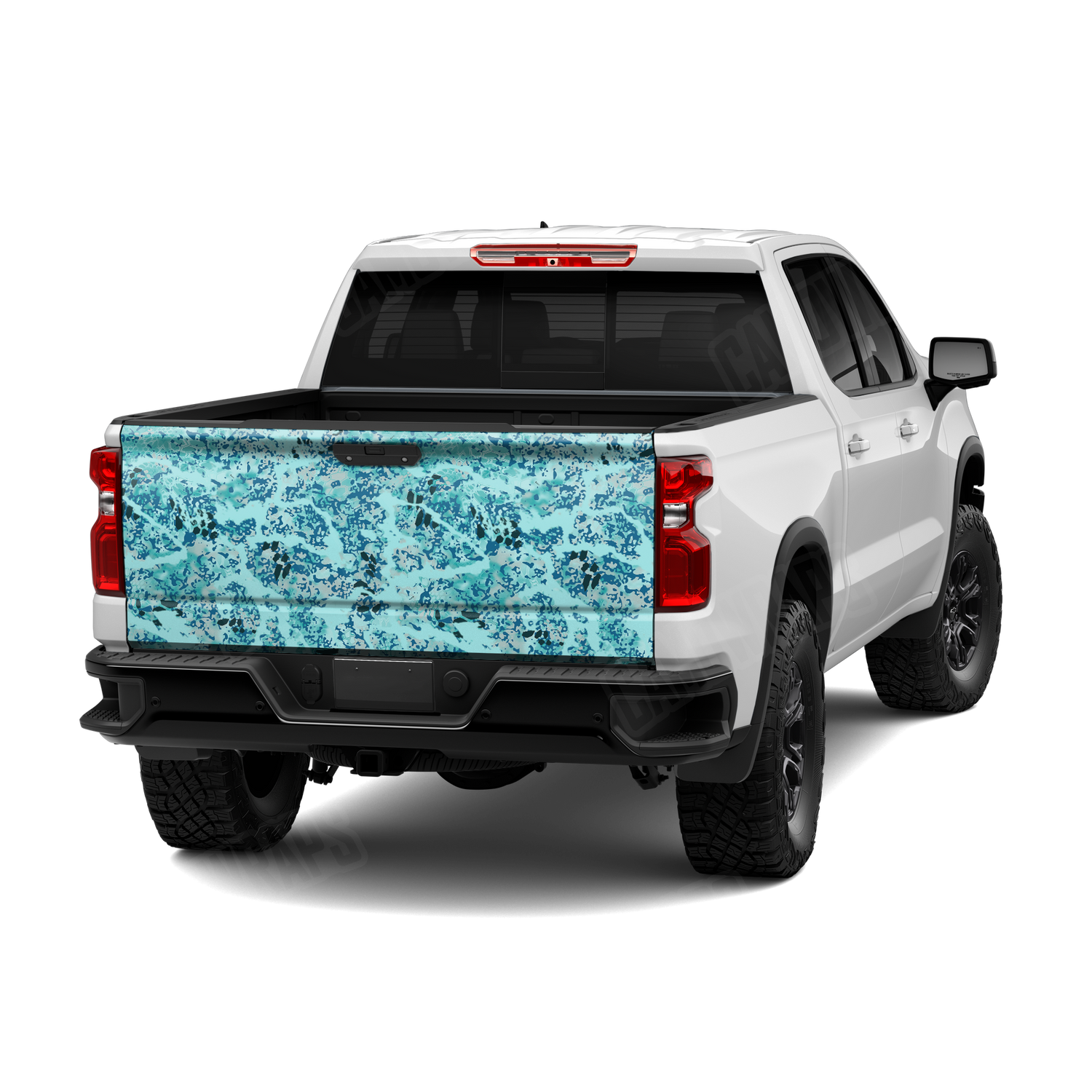 Kryptek Obskura Glacier Camo Tailgate Vinyl Wrap