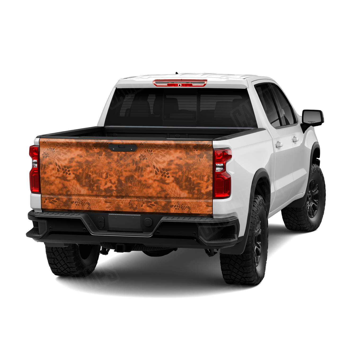 Kryptek Orange Camo Tailgate Vinyl Wrap