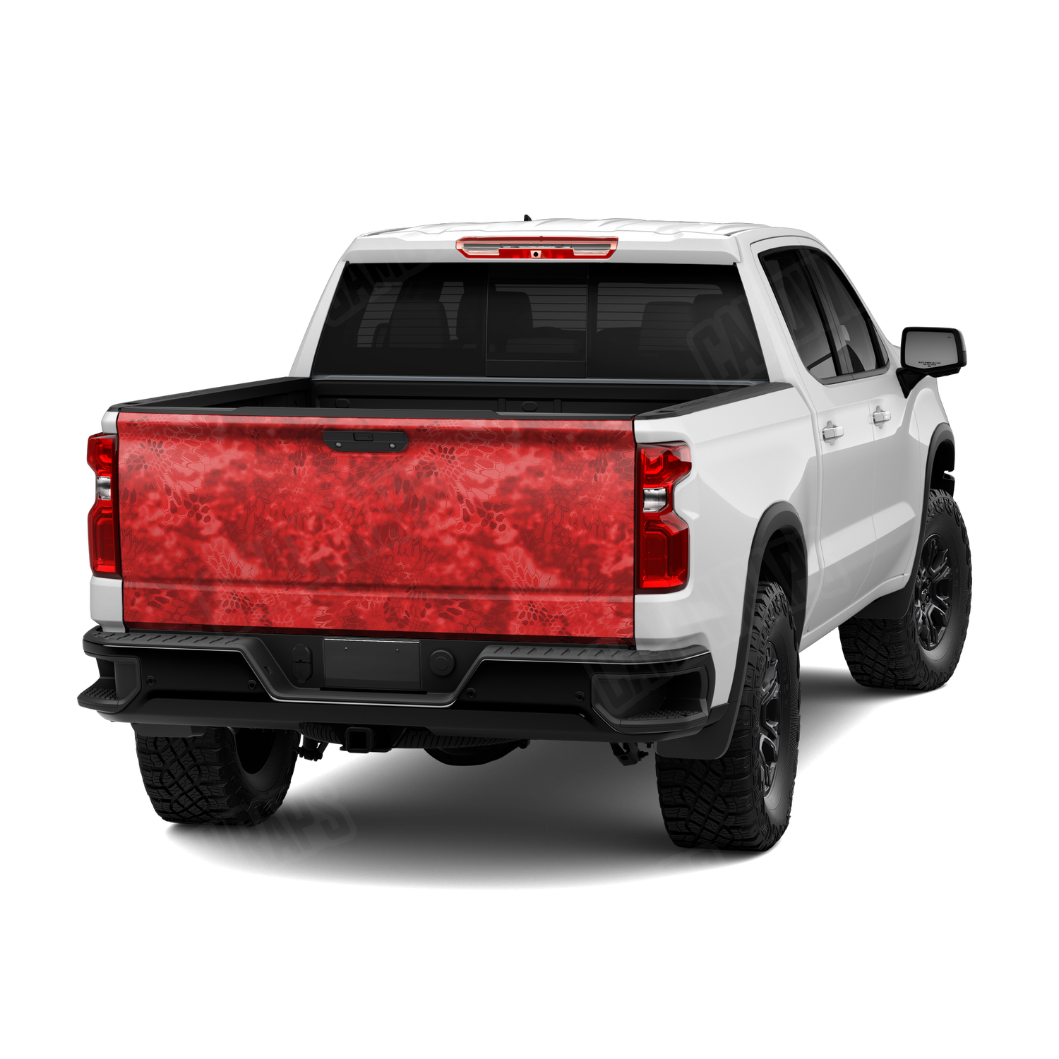 Kryptek Red Camo Tailgate Vinyl Wrap