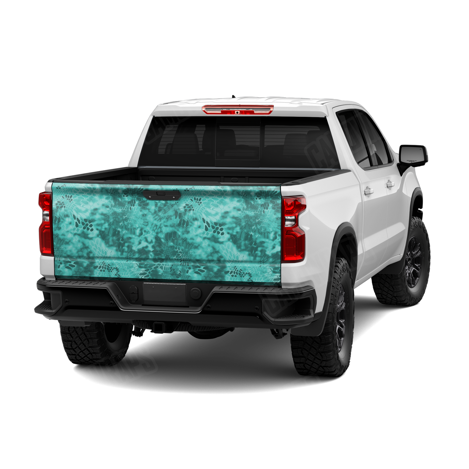 Kryptek Tiffany Blue Camo Tailgate Vinyl Wrap