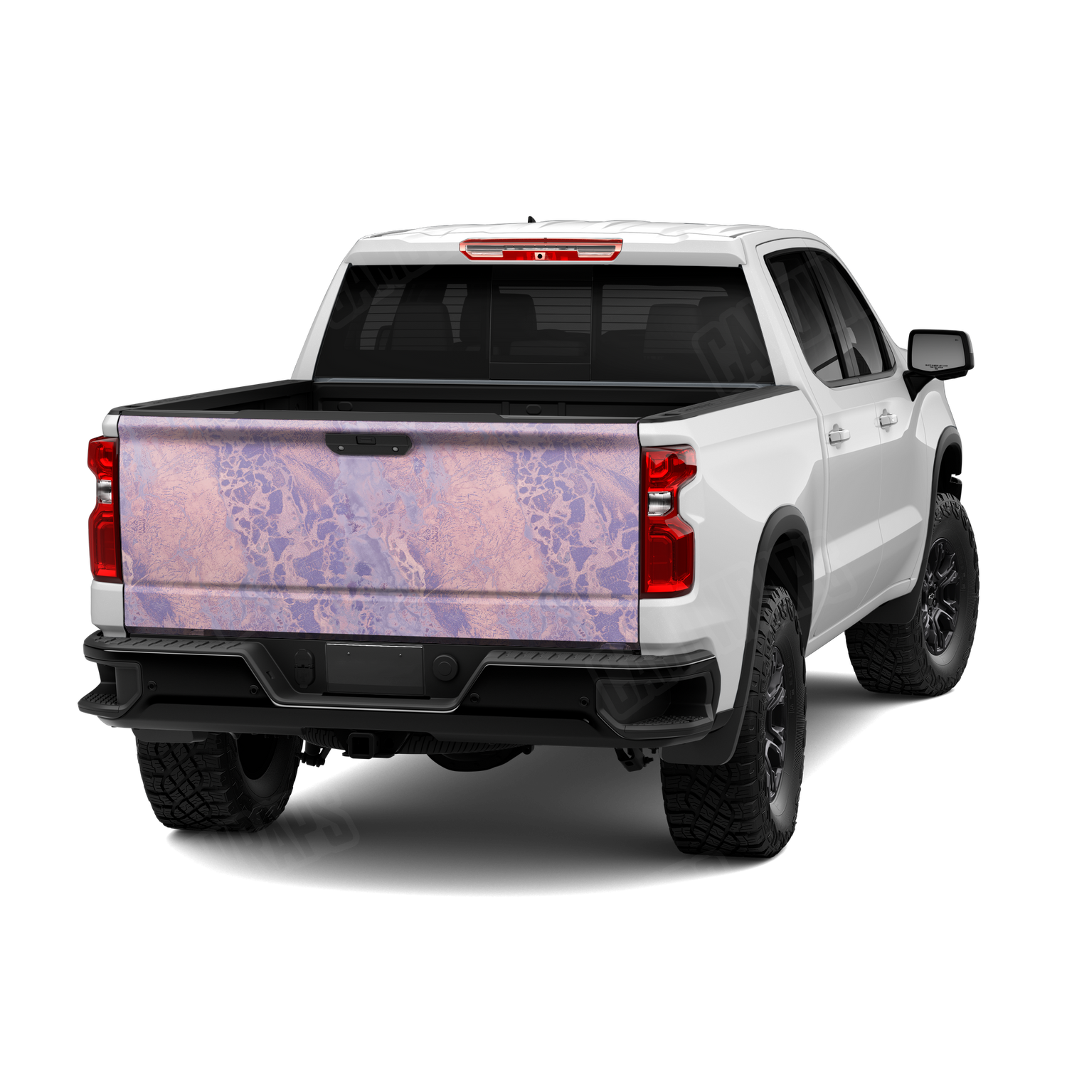 Realtree WAV3 Purple Rose Camo Tailgate Vinyl Wrap