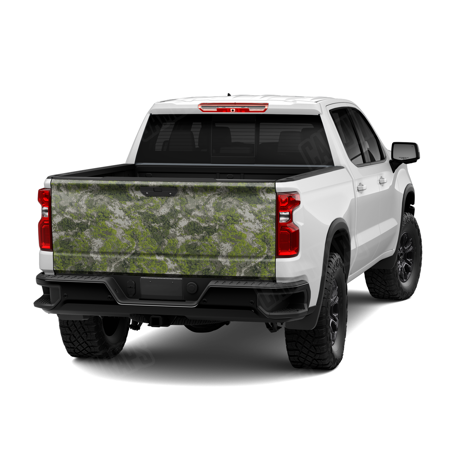 Veil Moss Monster Camo Tailgate Vinyl Wrap