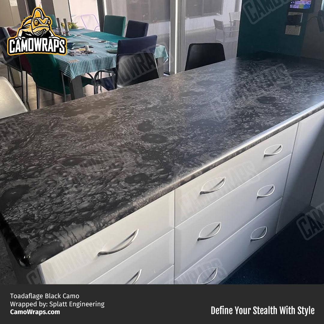 black camo countertop wrap