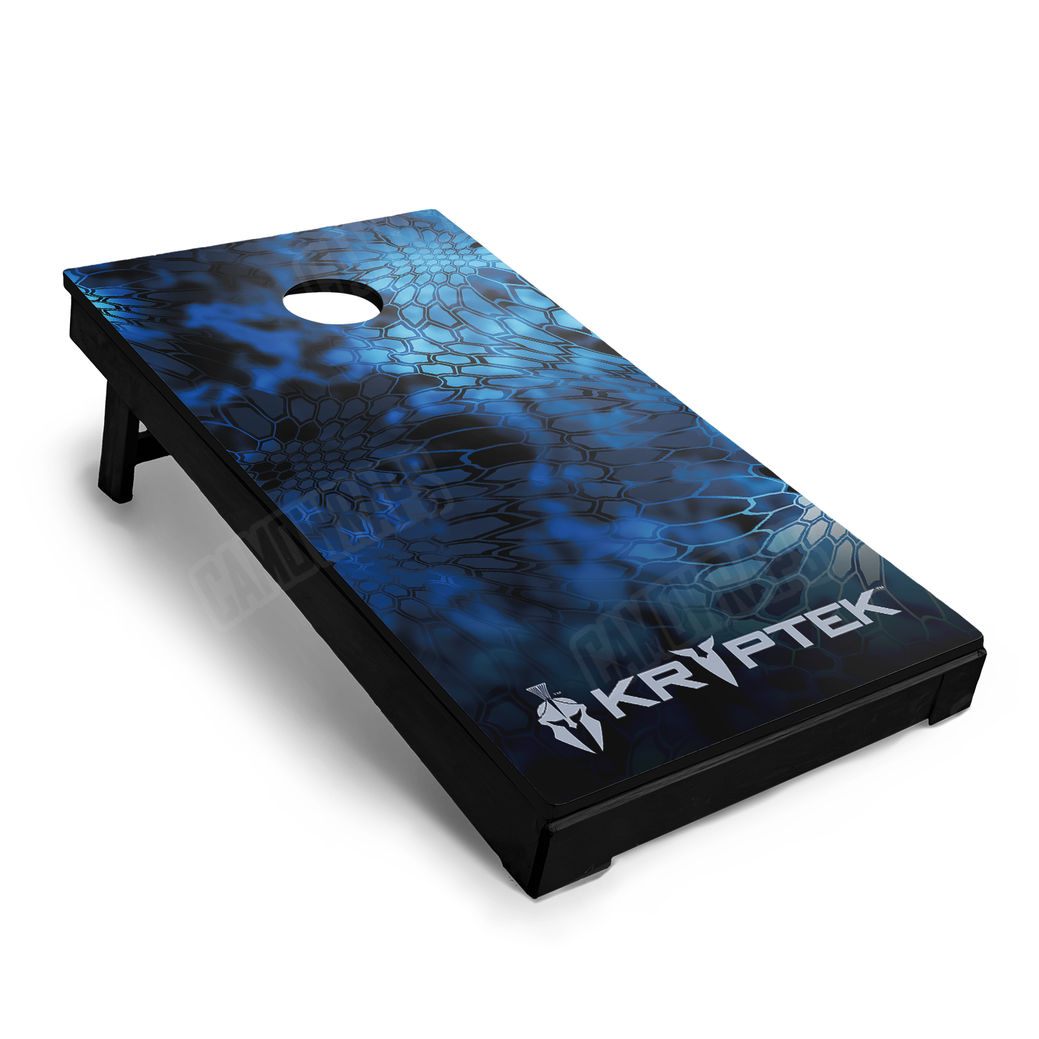 Kryptek Blue Lightning Cornhole Vinyl Wrap