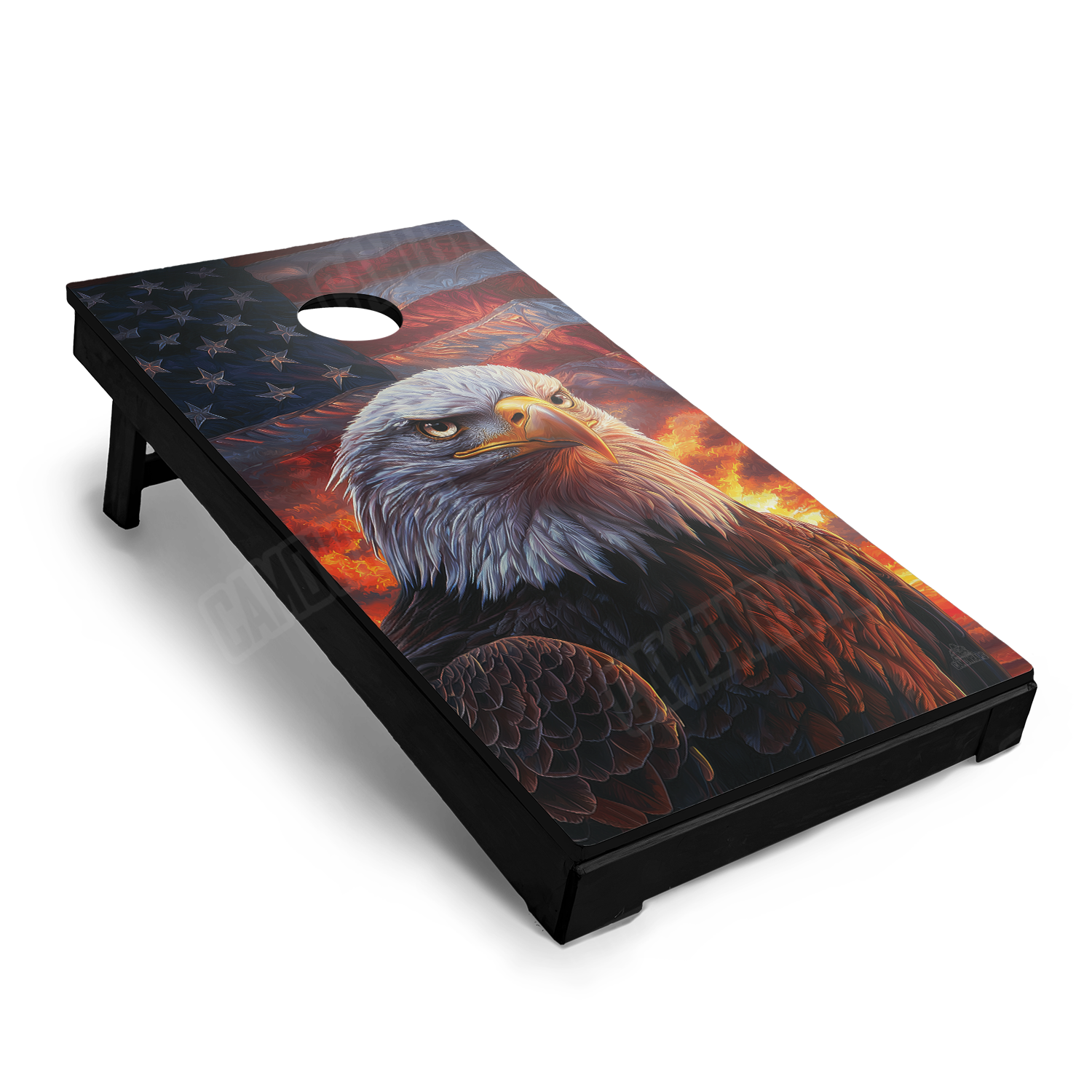 Patriotic Eagle Cornhole Vinyl Wrap