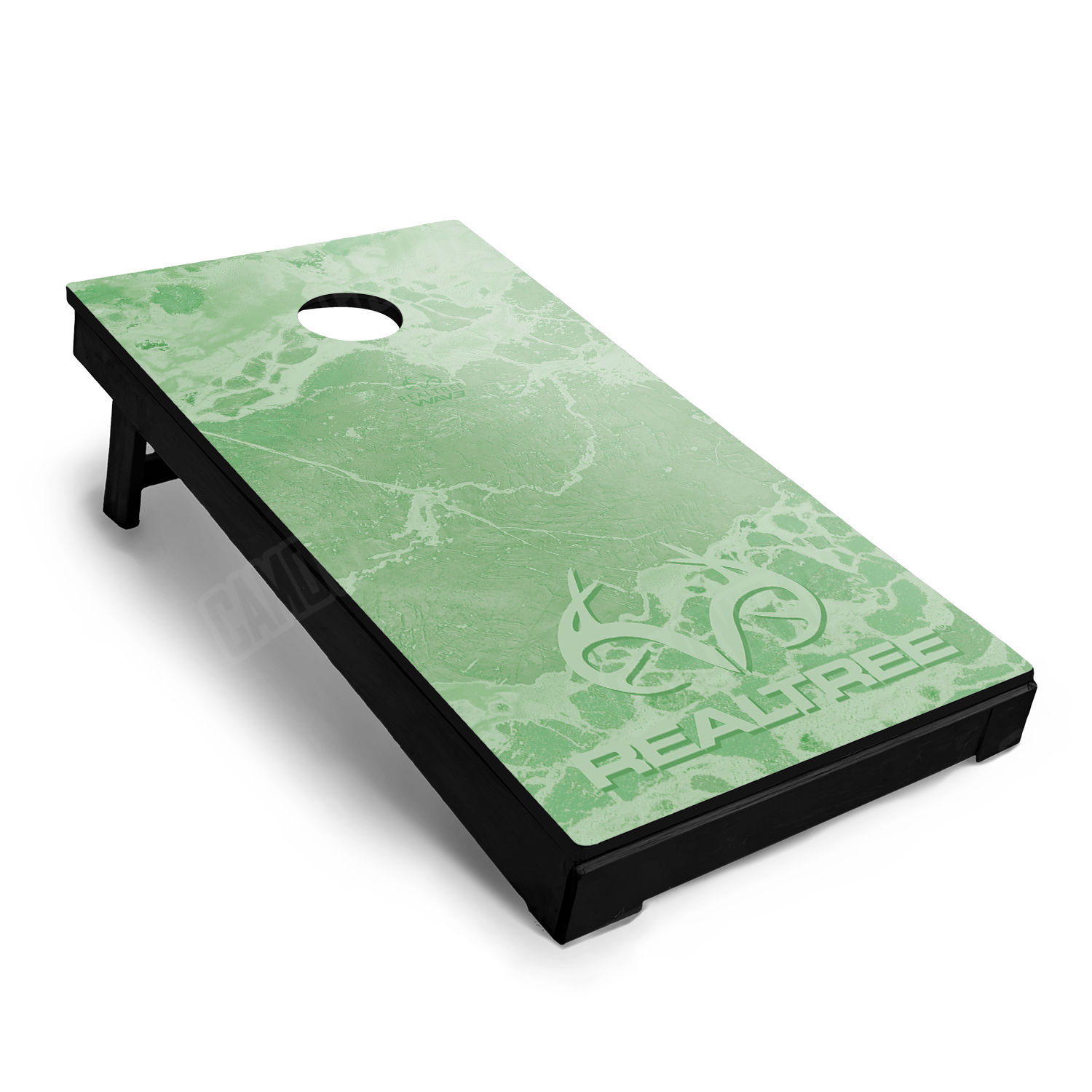 Realtree WAV3 Lime Green Cornhole Vinyl Wrap