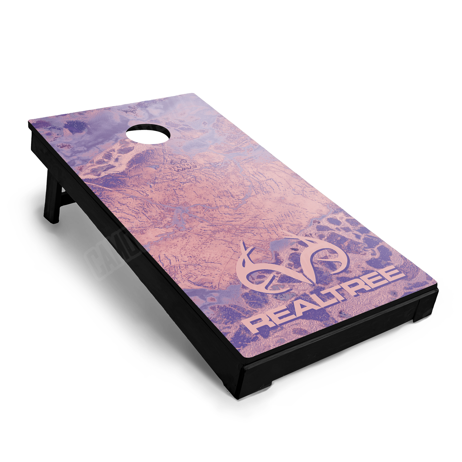 Realtree WAV3 Purple Rose Cornhole Vinyl Wrap