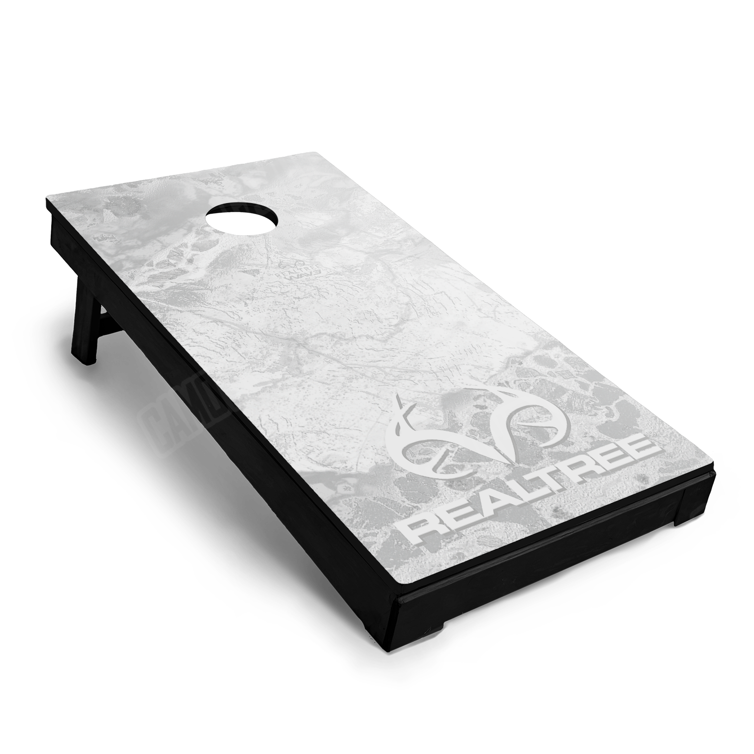 Realtree WAV3 White Cornhole Vinyl Wrap