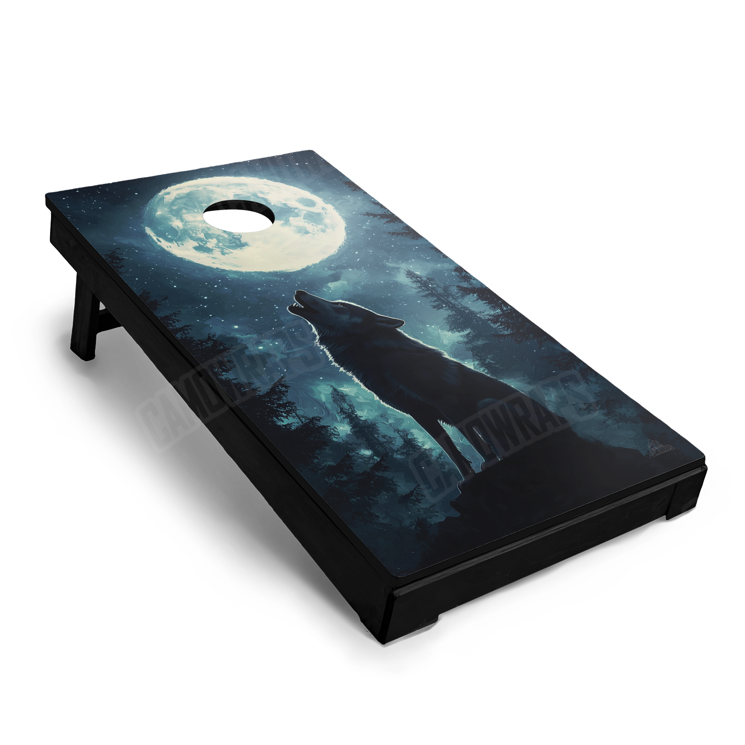 Wildlife Wolf Cornhole Vinyl Wrap