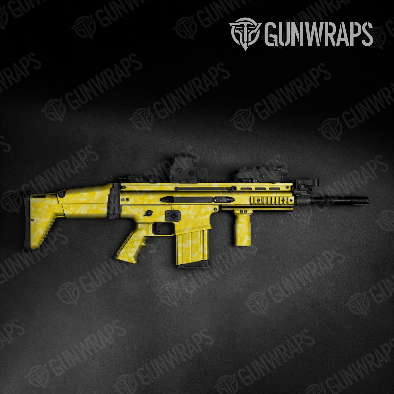 Tactical Erratic Elite Yellow Camo Gun Skin Vinyl Wrap