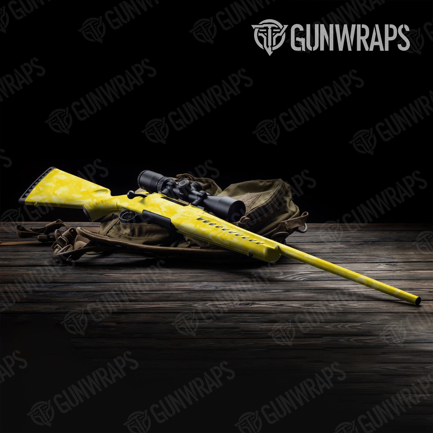 Rifle Erratic Elite Yellow Camo Gun Skin Vinyl Wrap