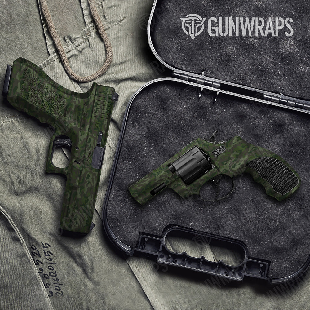 Handgun Classic Army Dark Green Camo Gun Skin Vinyl Wrap