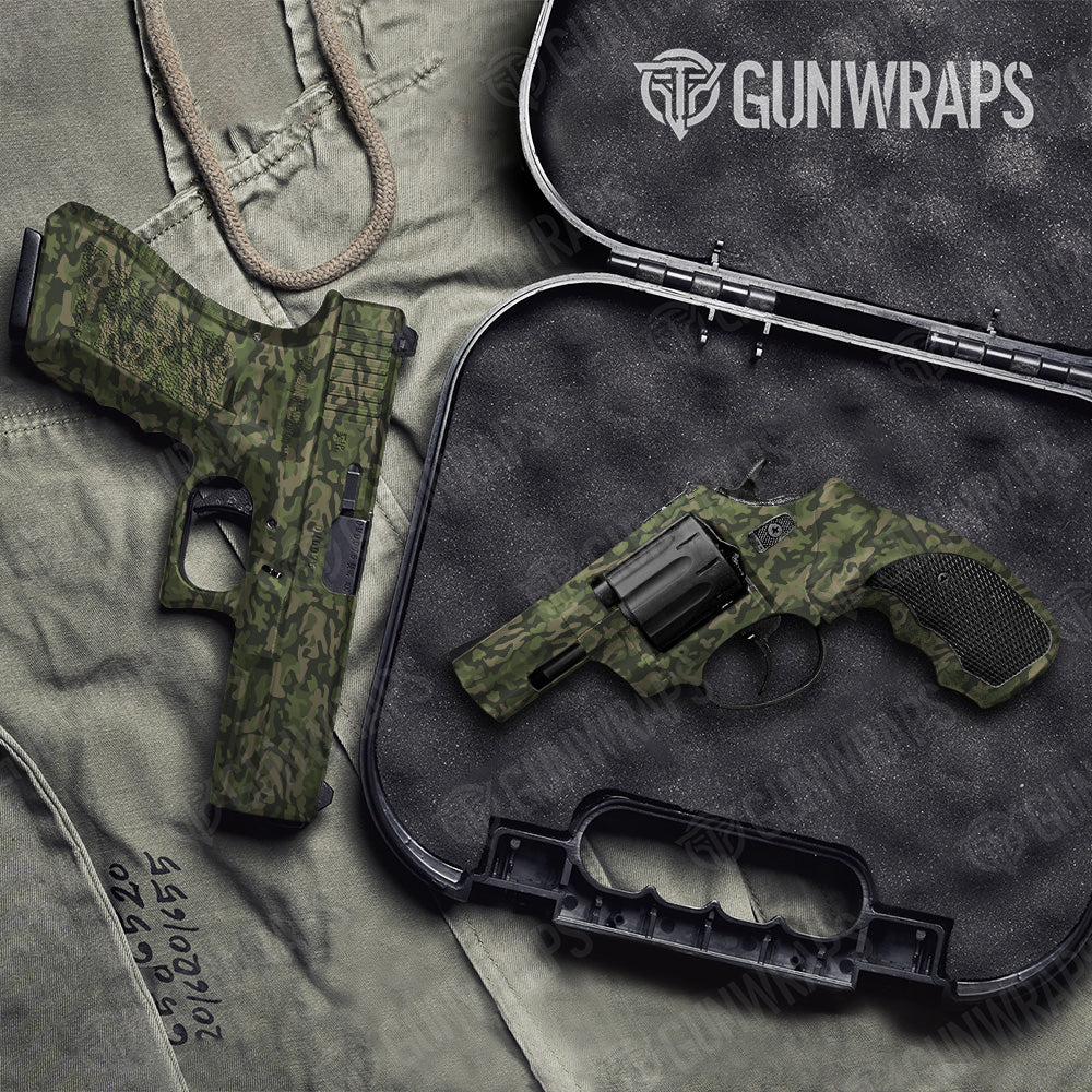 Handgun Classic Army Green Camo Gun Skin Vinyl Wrap