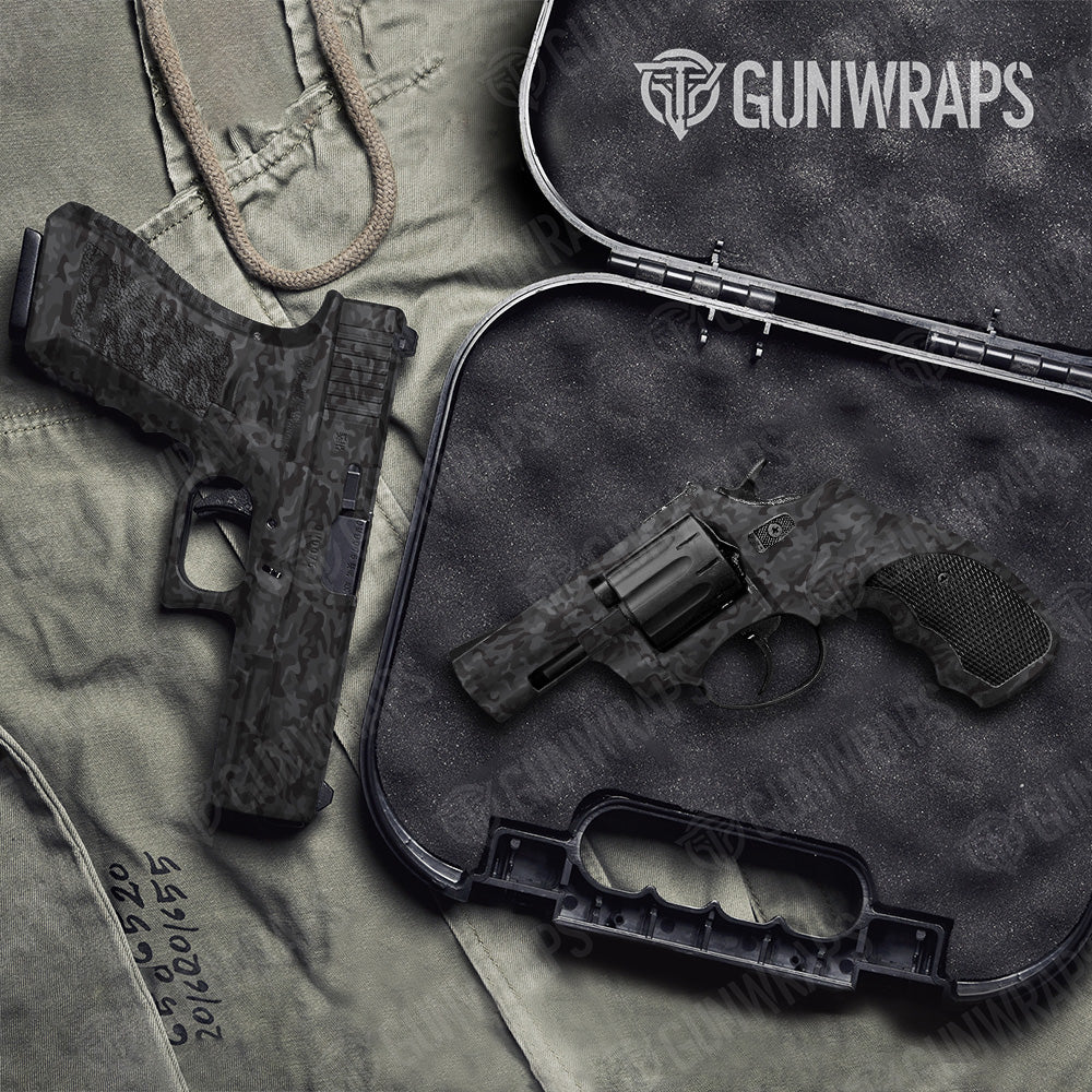 Handgun Classic Elite Black Camo Gun Skin Vinyl Wrap