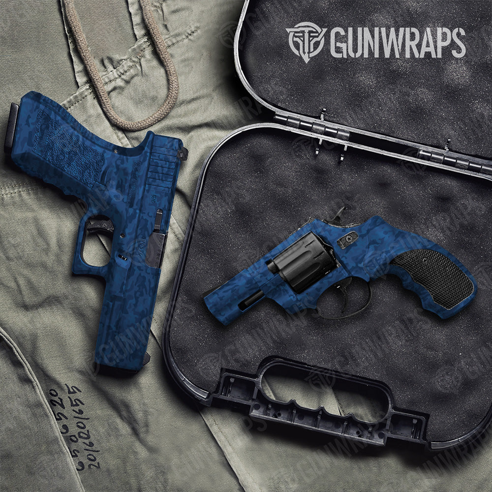 Handgun Classic Elite Blue Camo Gun Skin Vinyl Wrap