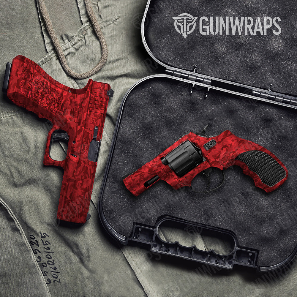 Handgun Classic Elite Red Camo Gun Skin Vinyl Wrap