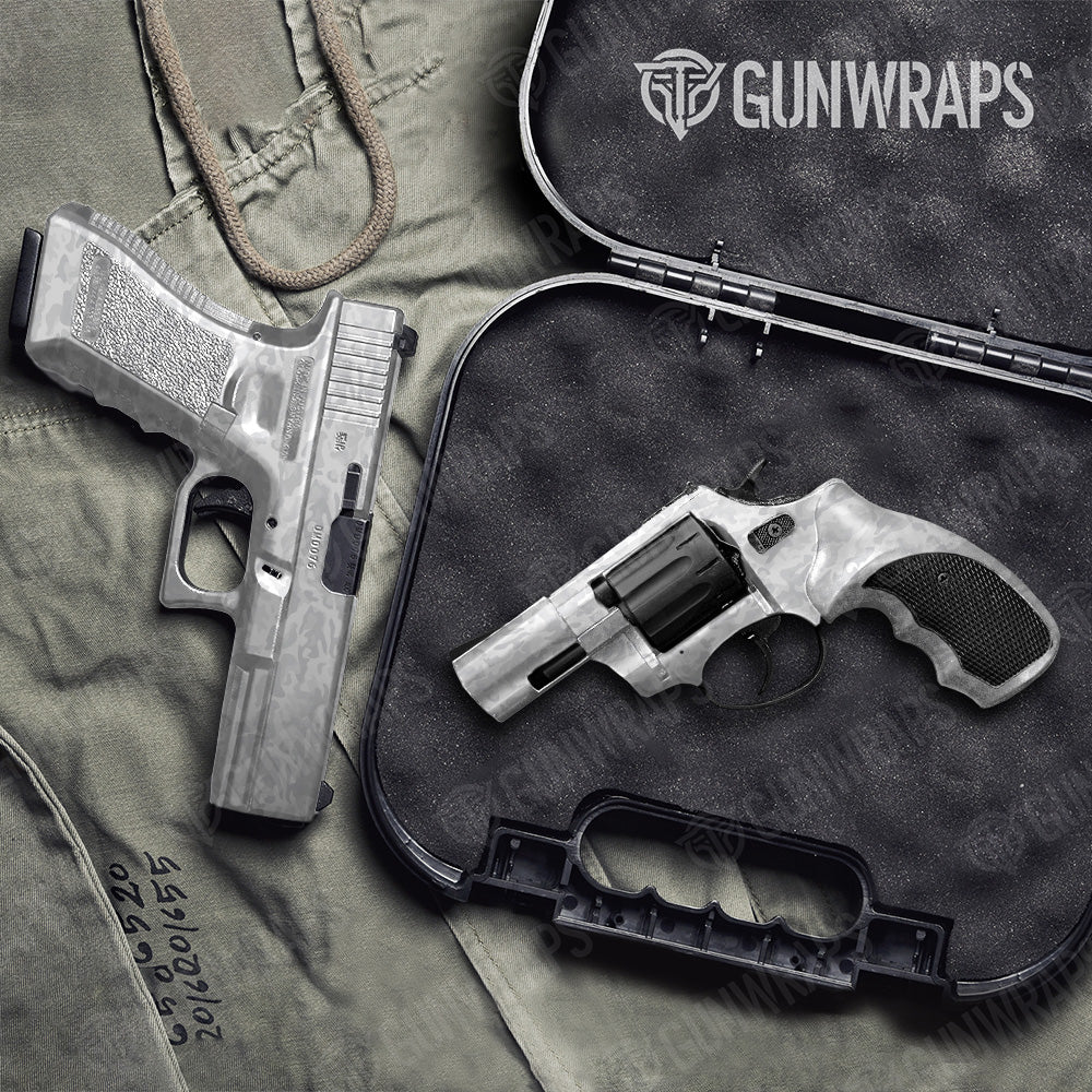 Handgun Classic Elite White Camo Gun Skin Vinyl Wrap