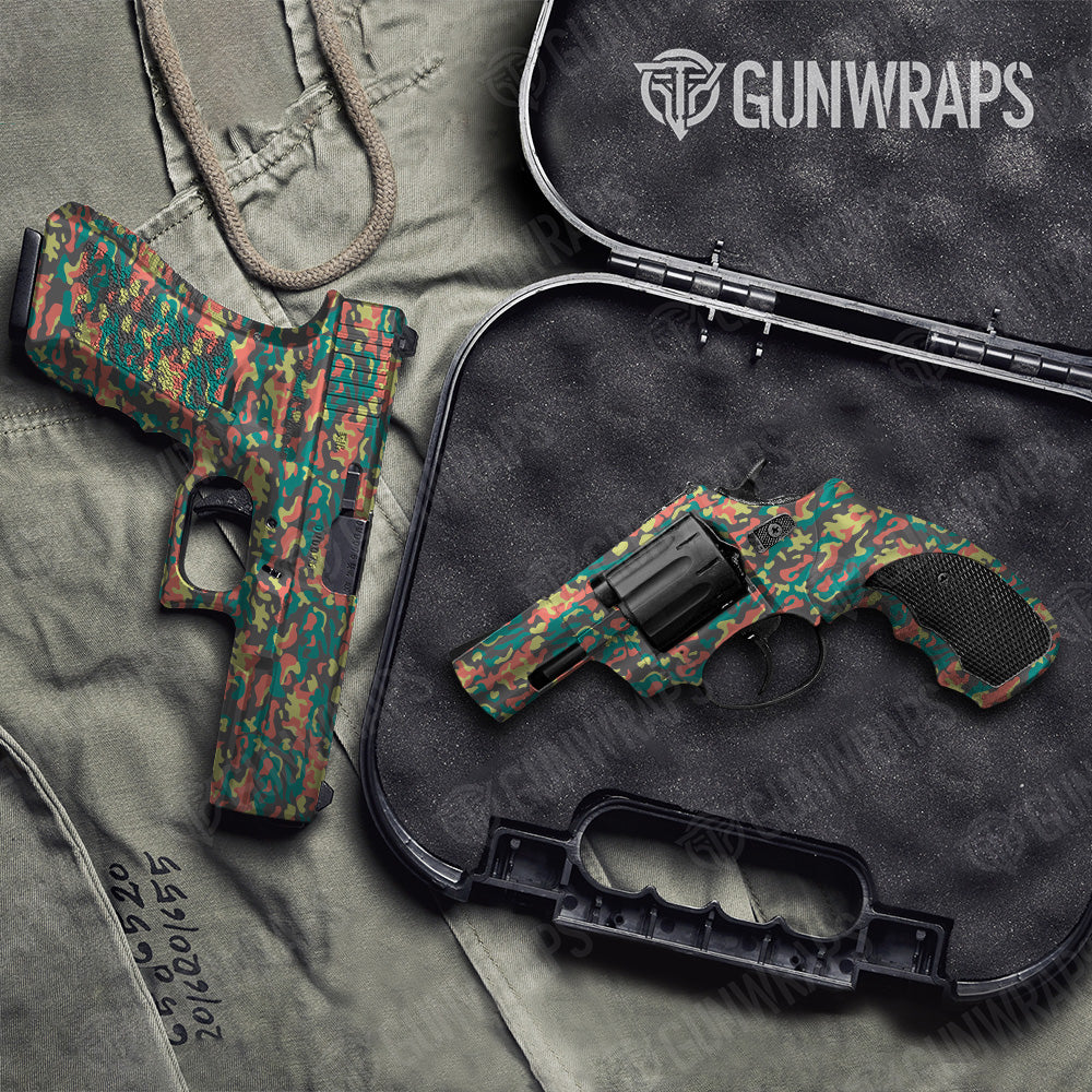 Handgun Classic Fiesta Camo Gun Skin Vinyl Wrap