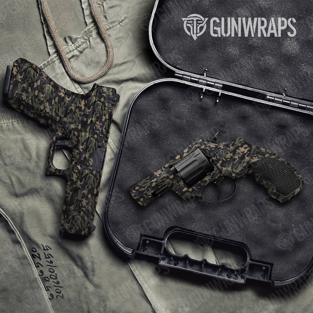 Handgun Classic Militant Blue Camo Gun Skin Vinyl Wrap