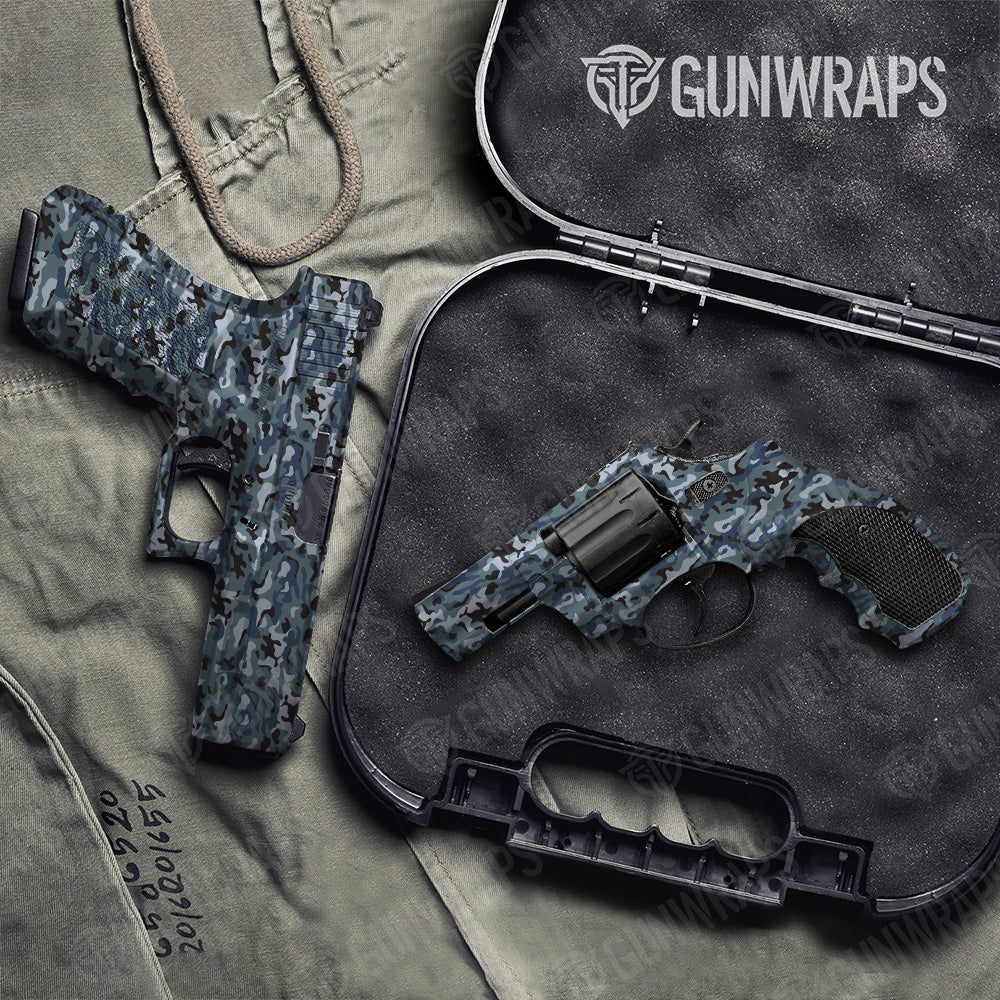 Handgun Classic Navy Camo Gun Skin Vinyl Wrap