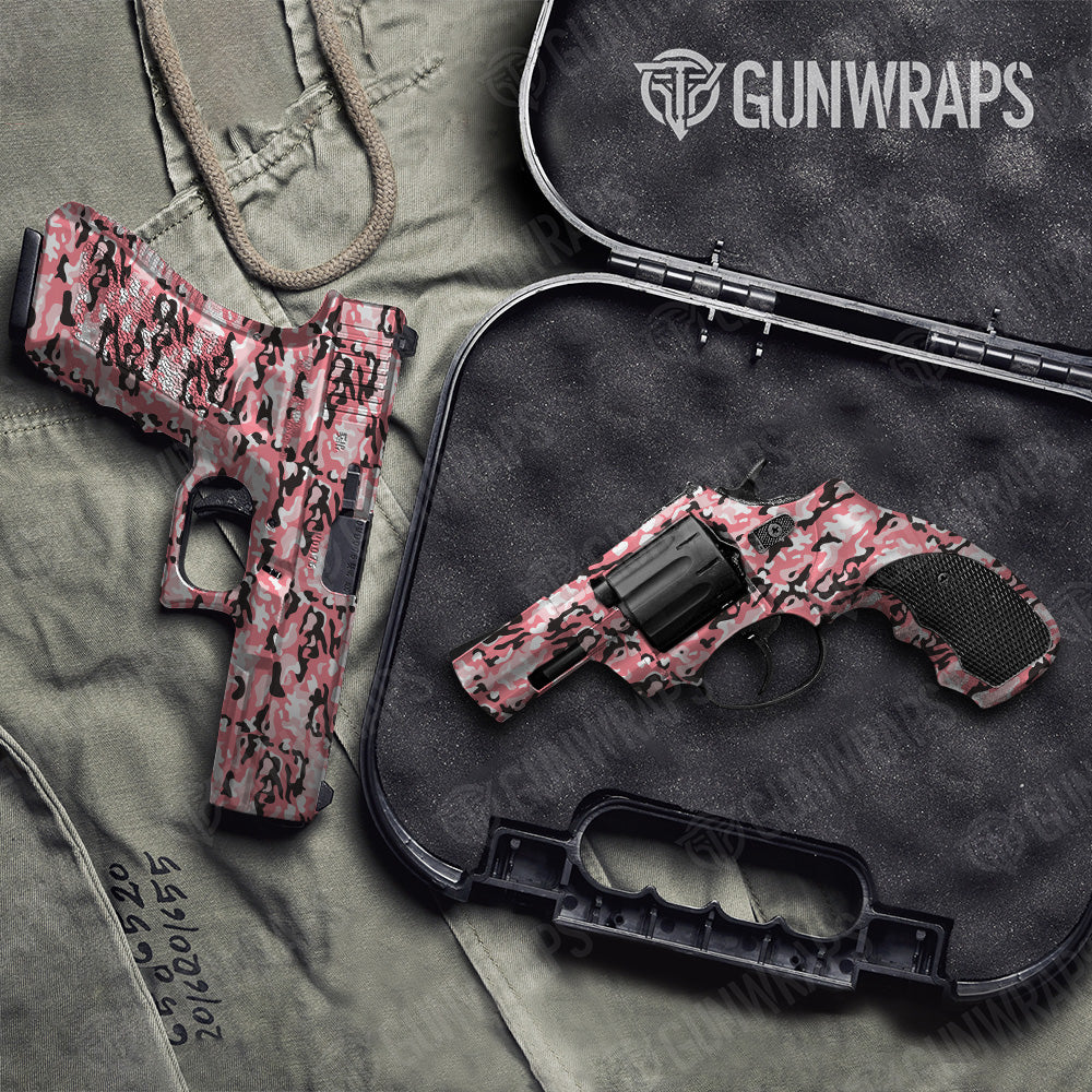 Handgun Classic Pink Camo Gun Skin Vinyl Wrap