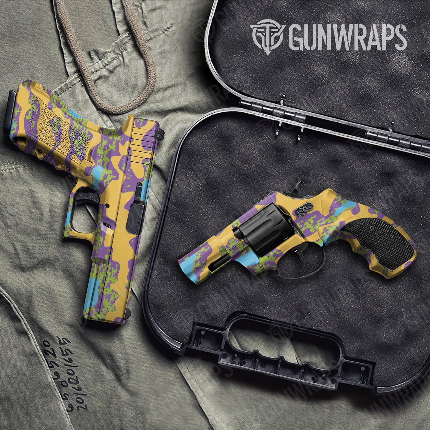 Handgun Compound Carnival Camo Gun Skin Vinyl Wrap