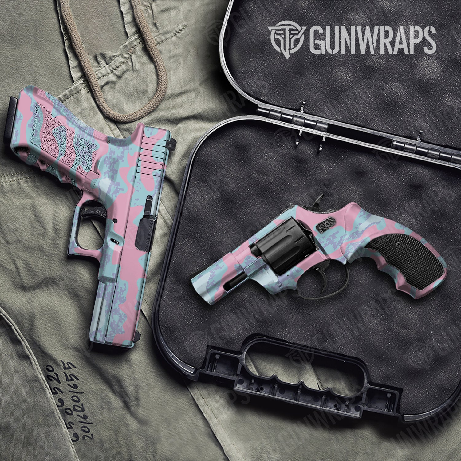 Handgun Compound Cotton Candy Camo Gun Skin Vinyl Wrap