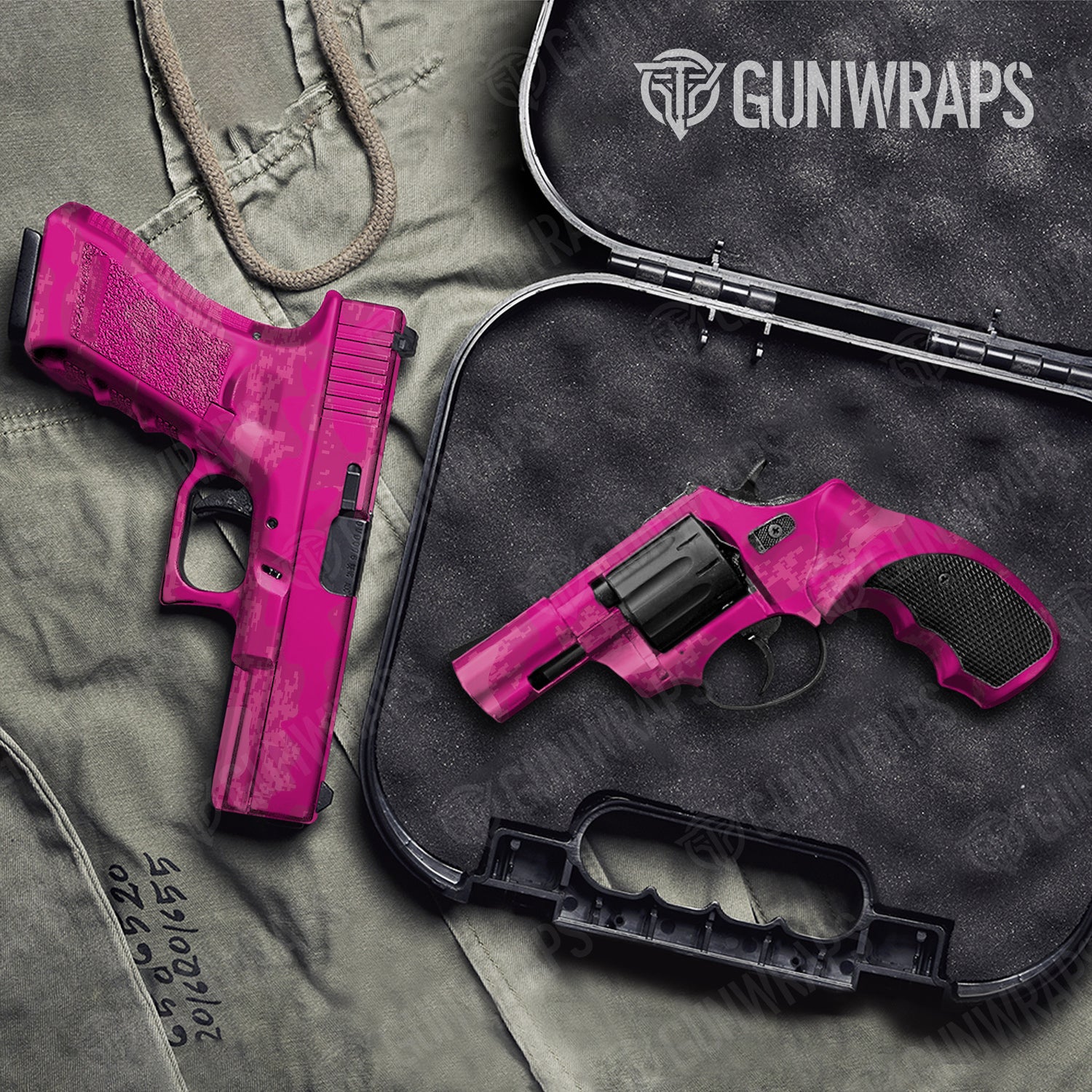 Handgun Compound Elite Magenta Camo Gun Skin Vinyl Wrap