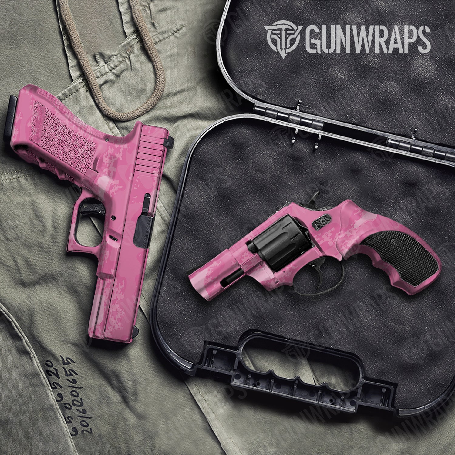 Handgun Compound Elite Pink Camo Gun Skin Vinyl Wrap