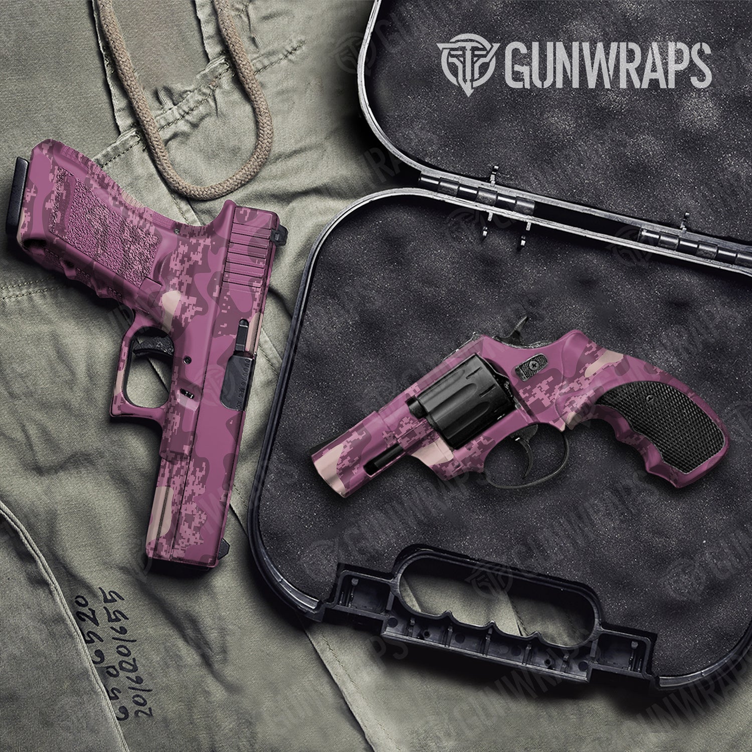 Handgun Compound Floral Camo Gun Skin Vinyl Wrap