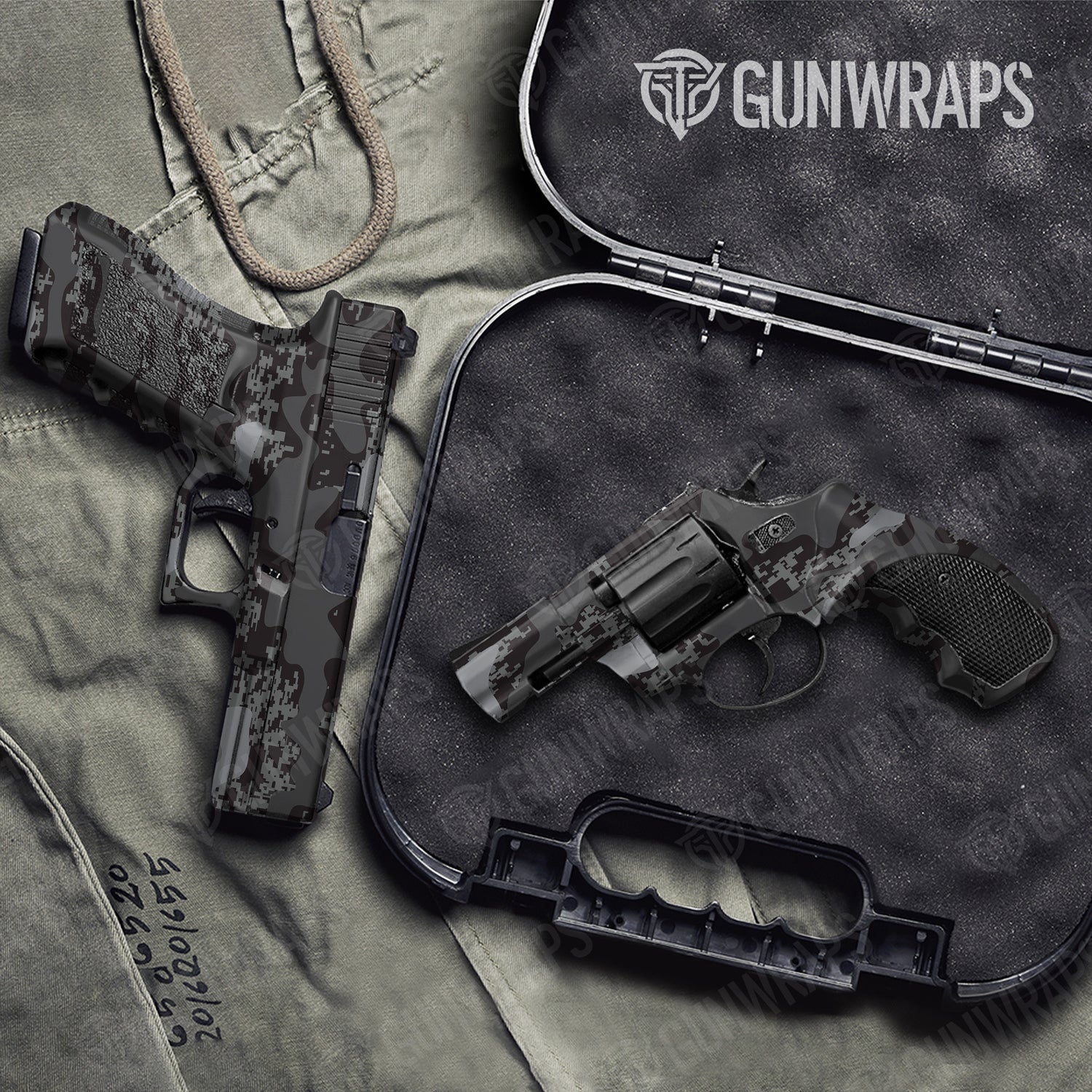 Handgun Compound Midnight Camo Gun Skin Vinyl Wrap