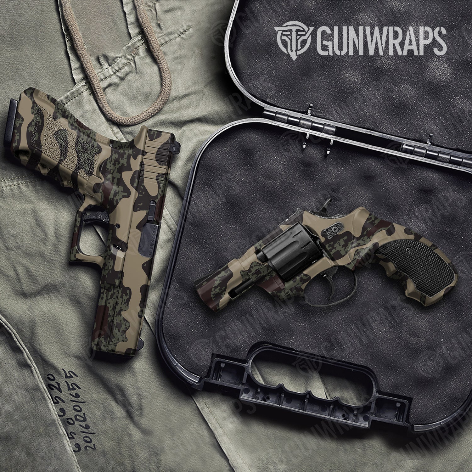 Handgun Compound Militant Blood Camo Gun Skin Vinyl Wrap