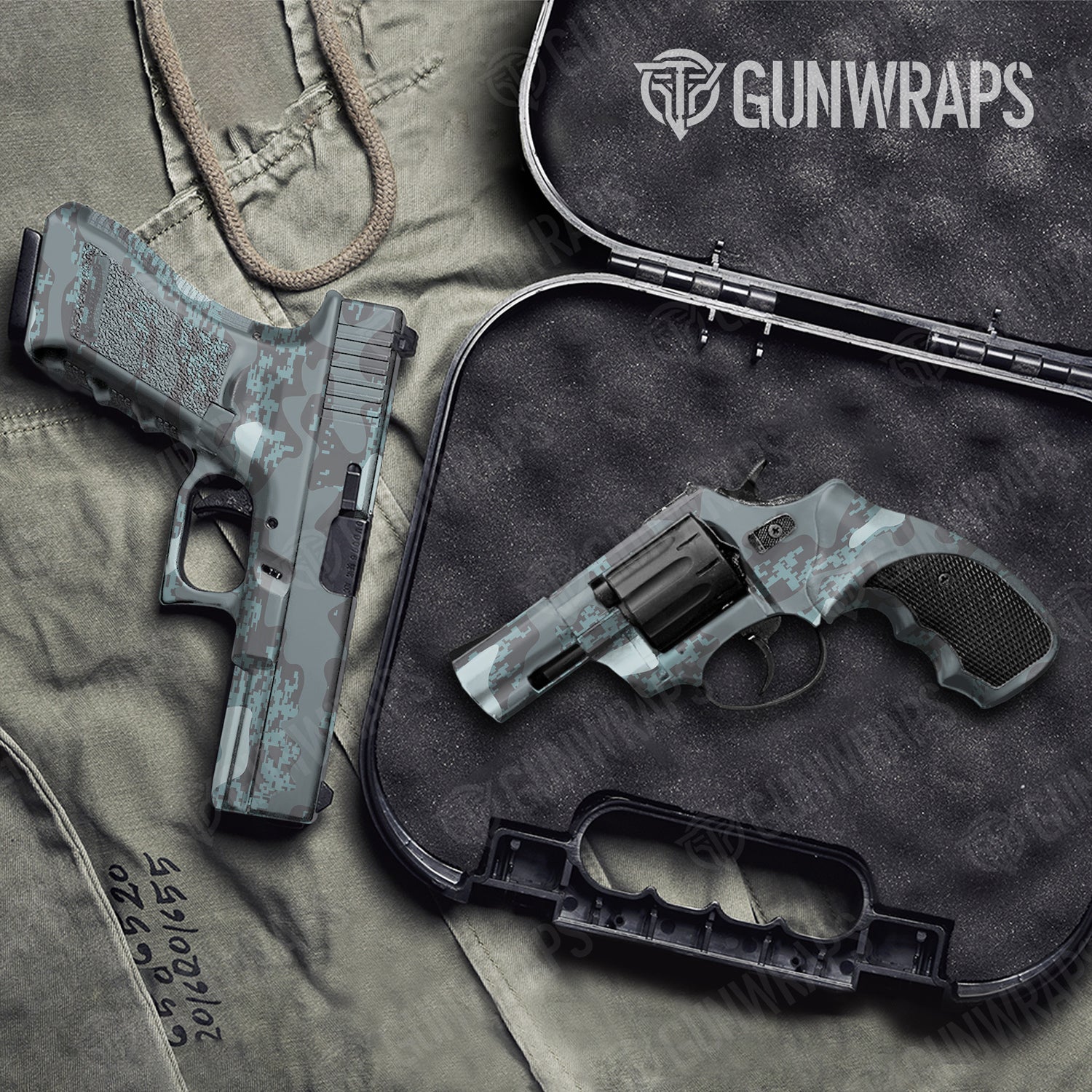 Handgun Compound Overcast Camo Gun Skin Vinyl Wrap