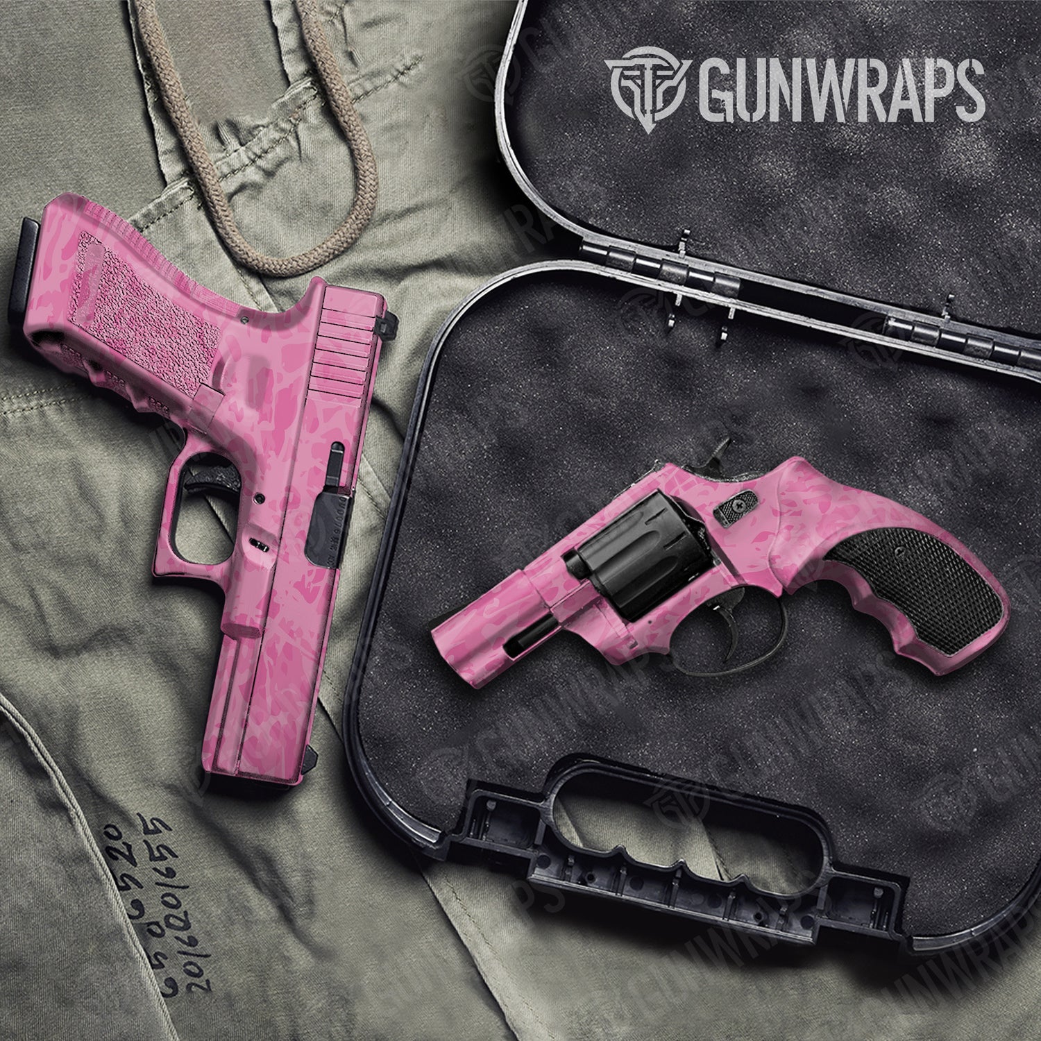 Handgun Crystal Elite Pink Camo Gun Skin Vinyl Wrap