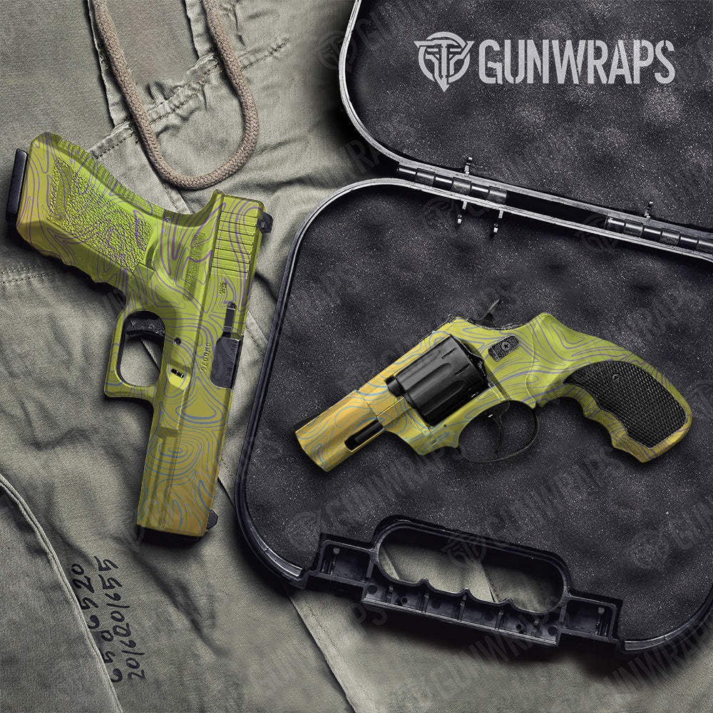 Handgun Damascus Carnival Camo Gun Skin Vinyl Wrap