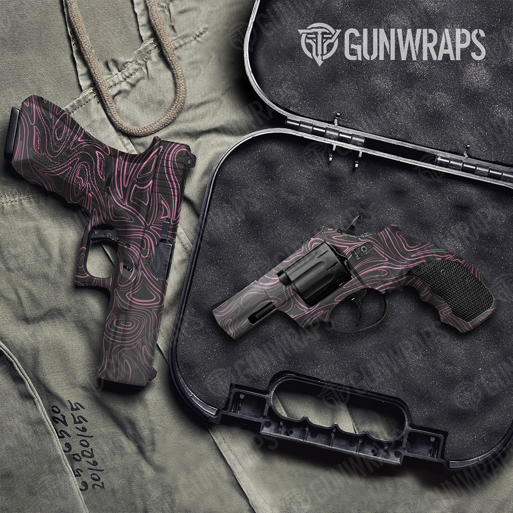 Handgun Damascus Pink Camo Gun Skin Vinyl Wrap