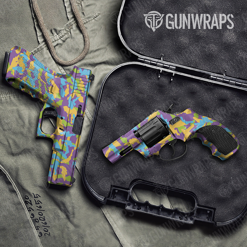 Handgun Erratic Carnival Camo Gun Skin Vinyl Wrap