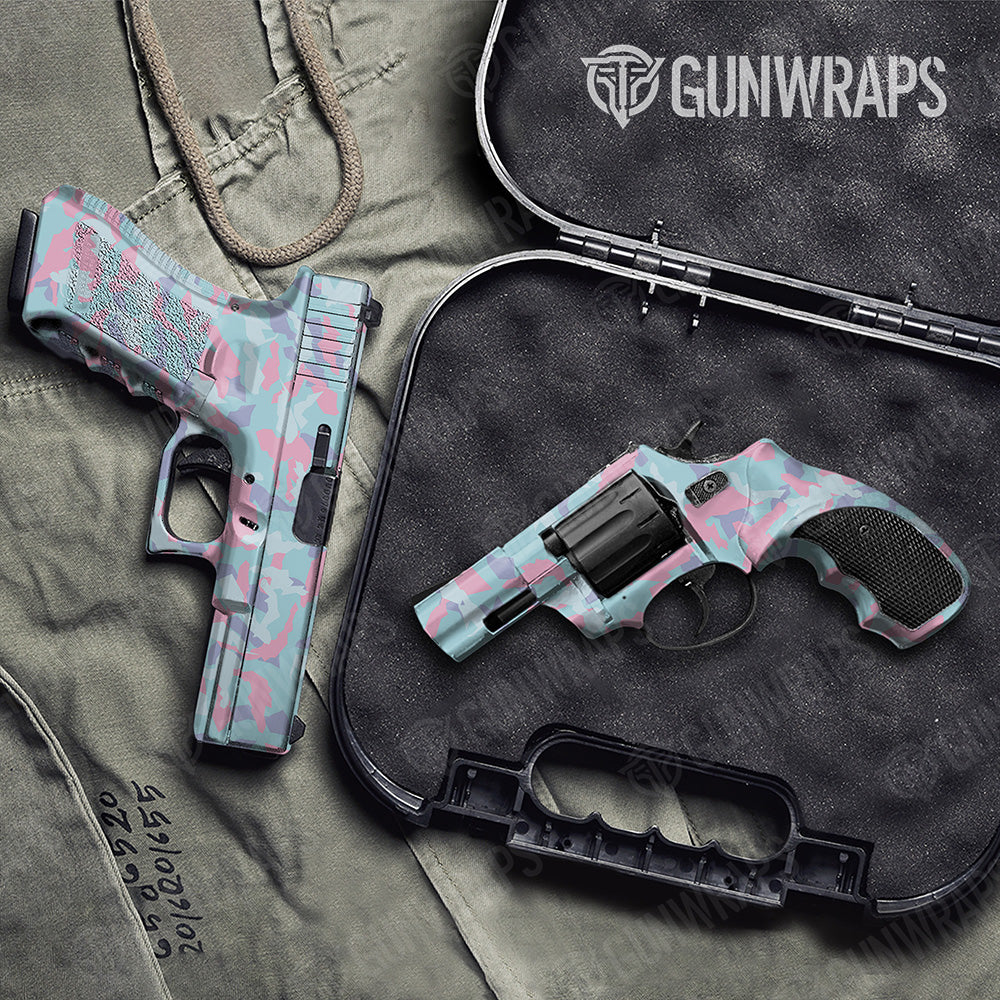 Handgun Erratic Cotton Candy Camo Gun Skin Vinyl Wrap