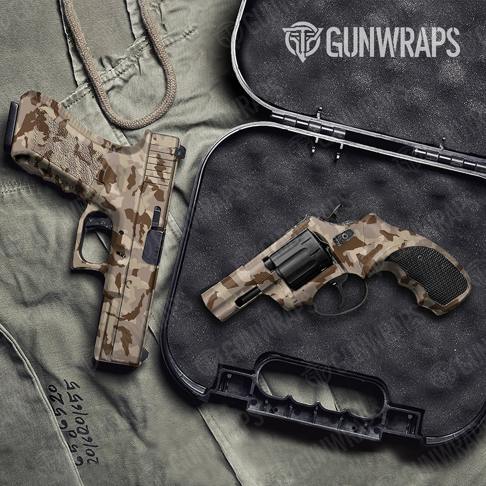 Handgun Erratic Desert Camo Gun Skin Vinyl Wrap