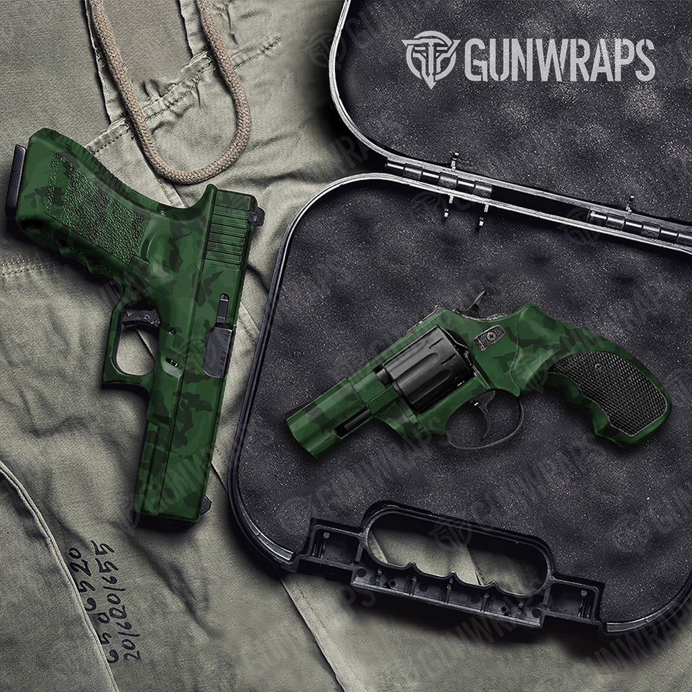 Handgun Erratic Elite Green Camo Gun Skin Vinyl Wrap