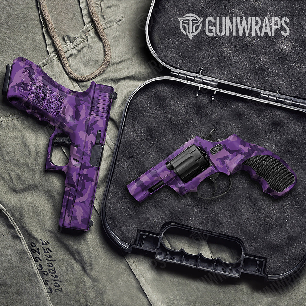 Handgun Erratic Elite Purple Camo Gun Skin Vinyl Wrap